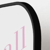 Gepersonaliseerde naam Women's Pink Minimal Pickleball Paddle (Links Detail)