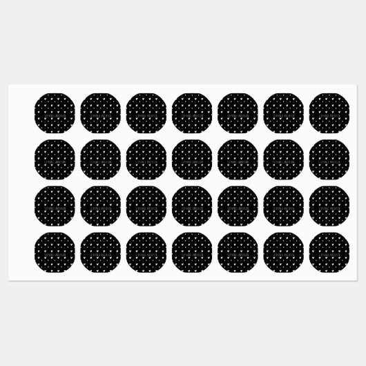 Gepersonaliseerde naam Zwart Wit Hart Speelse Kind Labels (Vel)