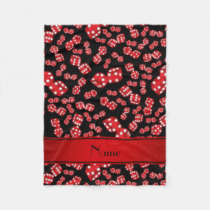 Gepersonaliseerde naam zwart-witpatroon fleece deken