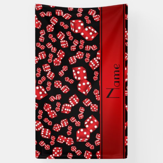 Gepersonaliseerde naam zwart-witpatroon spandoek (Verticaal)