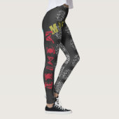 Gepersonaliseerde naam zwarte Leggings (Rechts)