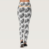 Gepersonaliseerde naam Zwarte Leggings (Achterkant)