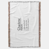 Gepersonaliseerde naamdefinitie gooi deken (Voorkant Verticaal)