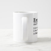 Gepersonaliseerde naamdefinitie Grijs Satijn Mok L (Achterkant)