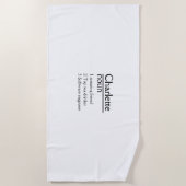 Gepersonaliseerde naamdefinitie Strandlaken (Voorkant)