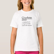 Gepersonaliseerde naamdefinitie T-shirt