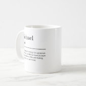 Gepersonaliseerde naamdefinitie voor hem koffiemok (Voorkant links)