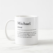 Gepersonaliseerde naamdefinitie voor hem koffiemok (Links)