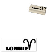 Gepersonaliseerde naamtekst voor Zodiac Sign Cool  Rubberstempel (Gestempeld)