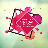 Gepersonaliseerde nagelstudio spa winkel voorgevel raamsticker (Vel 3)