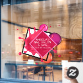 Gepersonaliseerde nagelstudio spa winkel voorgevel raamsticker (Cafe Raam)