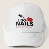 Gepersonaliseerde nageltechnicus trucker pet (Voorkant)