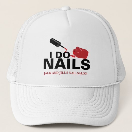Gepersonaliseerde nageltechnicus trucker pet (Voorkant)