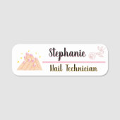 Gepersonaliseerde nail tech logo beauty naamplaatje (Voorkant)