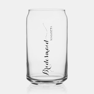 Gepersonaliseerde Named Bridesmaid Blikvorm Glas