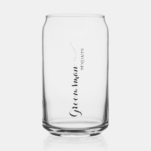 Gepersonaliseerde Named Groomsman Blikvorm Glas