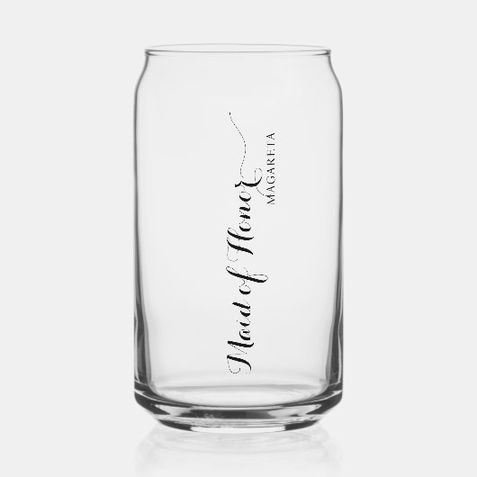 Gepersonaliseerde Named Maid of Honor Blikvorm Glas (Voorkant)