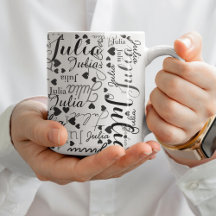 Gepersonaliseerde namen en zwarte harten Romantisc