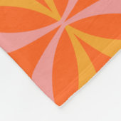 Gepersonaliseerde namen Retro Sinaasappel geel geo Fleece Deken (Hoek)