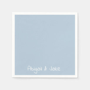 Gepersonaliseerde namen Sky Blue Cocktail Servet