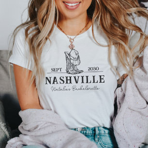 Gepersonaliseerde Nashville Bachelorette Party Cus T-shirt
