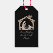 Gepersonaliseerde Nativity Star Kerst sticker Cadeaulabel (Voorkant)