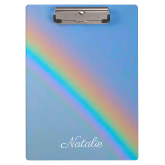 Gepersonaliseerde natuurlijke regenboog klembord