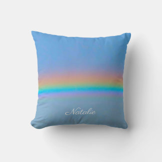 Gepersonaliseerde natuurlijke regenboog kussen