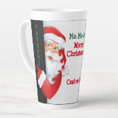 Gepersonaliseerde Naughty & Nice Santa Latte Mok (Linkerhoek)