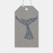 Gepersonaliseerde Nautical Whale Tail Art Cadeaulabel (Voorkant)