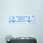 Gepersonaliseerde Nautisch Thema Baby shower Banne Spandoek (Beurs)