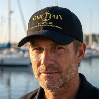 Gepersonaliseerde Nautische Bootkapitein Trucker Pet