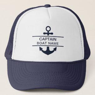 Gepersonaliseerde Nautische Kapitein Bootnaam Anke Trucker Pet