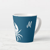 Gepersonaliseerde nautische krab latte mok (Rechterhoek)