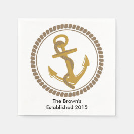 Gepersonaliseerde nautische partij servetten