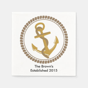 Gepersonaliseerde nautische partij servetten