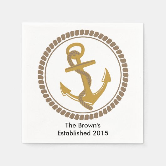 Gepersonaliseerde nautische partij servetten (Voorkant)