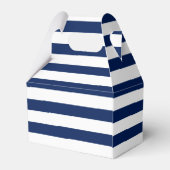 Gepersonaliseerde Navy Blauw Nautisch Hart Bruilof Bedankdoosjes (Achterkant)