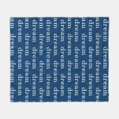 Gepersonaliseerde Navy Blue Herhalende Naam Fleece Deken (Voorkant (Horizontaal))