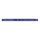 Gepersonaliseerde Navy Blue Merry Christmas Lint (Voorkant)