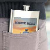 Gepersonaliseerde Navy Sailor Flask Flacon (Voorbeeld)