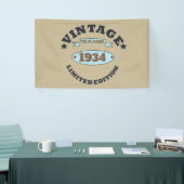 Gepersonaliseerde negentig vintage 90ste verjaarda spandoek (Beurs)