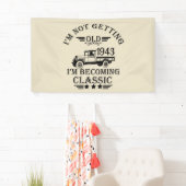 Gepersonaliseerde negentig vintage 90ste verjaarda spandoek (Insitu)