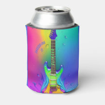 Gepersonaliseerde neon gitaar, psychedelisch