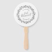 Gepersonaliseerde net getrouwd Floral | Handventil Handwaaier (Voorkant)