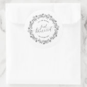 Gepersonaliseerde net getrouwd Floral | Sticker Se (Tas)