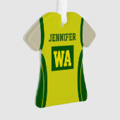 Gepersonaliseerde netball AcrylLight skin Ornament (voorkant)