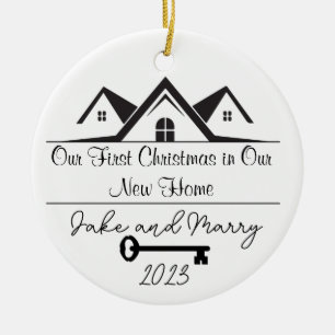 Gepersonaliseerde New Home Kerst Ornament