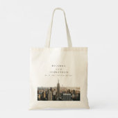 Gepersonaliseerde New York Wedding Canvas tas (Achterkant)