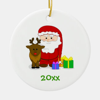Gepersonaliseerde Nice List Ornament w/Rudolph